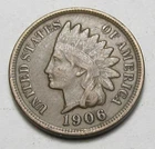 1906 INDIAN HEAD CENT ,MOST OF LIBERTY VERY NICE COIN!!!!(A2)