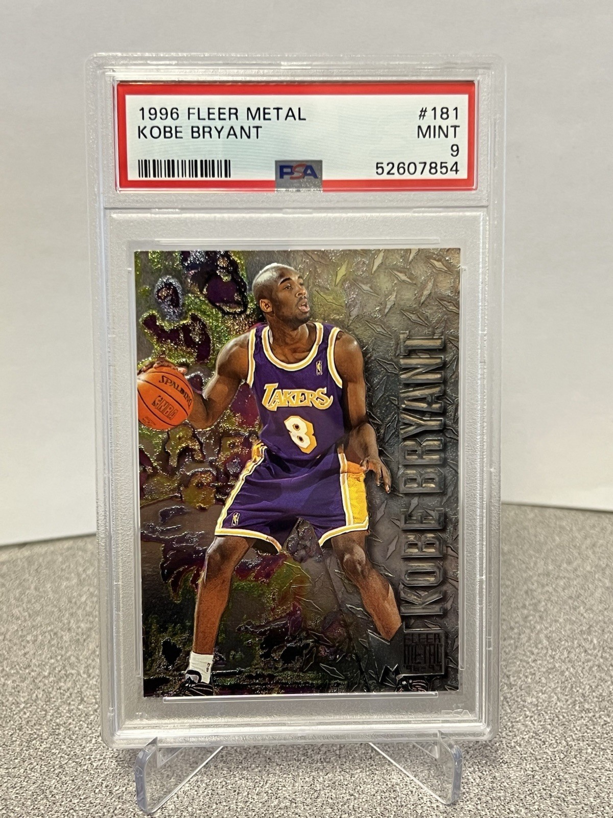 1996-97 Fleer Metal Kobe Bryant RC Lakers Rookie #181 PSA 9 Mint