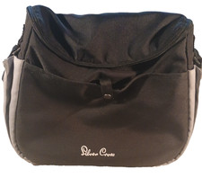 Silver Cross Baby Pram Bag / Changing Bag Black /Grey Magnetic Flap Pockets Zips