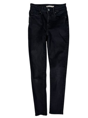 Levi's 721 Black Slimming High-Rise Skinny Denim Jeans Women's Size 26 X 27