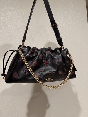 Coach Faye Large Shoulder Bag With Floral Print In Leather CCE25