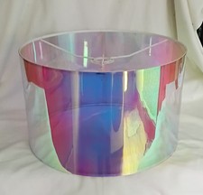 Colourful iridescent aurora lampshade light shade for pendant light 15.75"