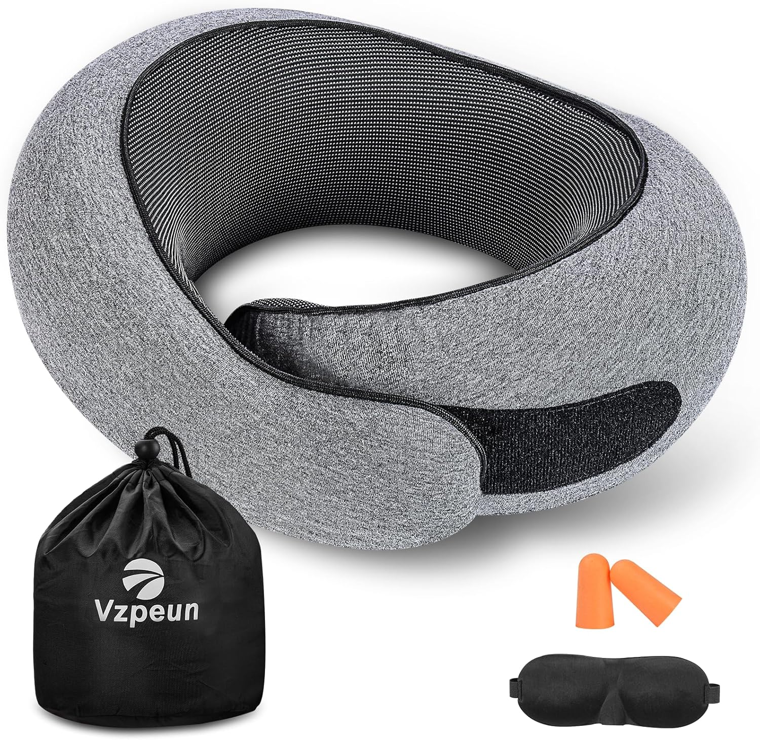 Memory Foam Neck Travel Pillow for Airplane Comfort - Compact & Ergonomic Design-image