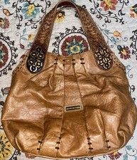 Isabella Fiore  Leather Hobo Bag  Boho Studded Purse