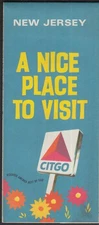 Citgo Gasoline Road Map State of New Jersey 1969