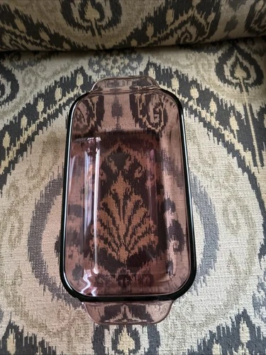 Vintage PYREX 213-R - Cranberry Purple - 1.5 Qt/ 1.5 L Rectangle Glass Loaf Pan
