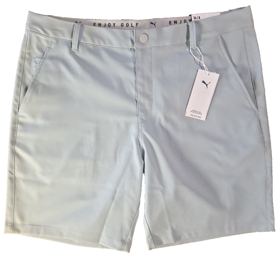 PUMA Dealer Golf Shorts, Modern Mint, Men's Size 36, 8" Inseam