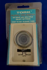 New Old Stock TORK 24 Hour 701A IN-WALL TIME SWITCH 125VAC SPST white Wall Plate