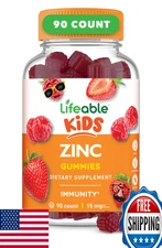 Lifeable Zinc Gummies for Kids 15mg - Immune Support & Healthy Skin, Vegetarian