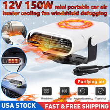 Portable Electric Car Heater 12V Heating Fan Defogger Defroster Demister 150W US