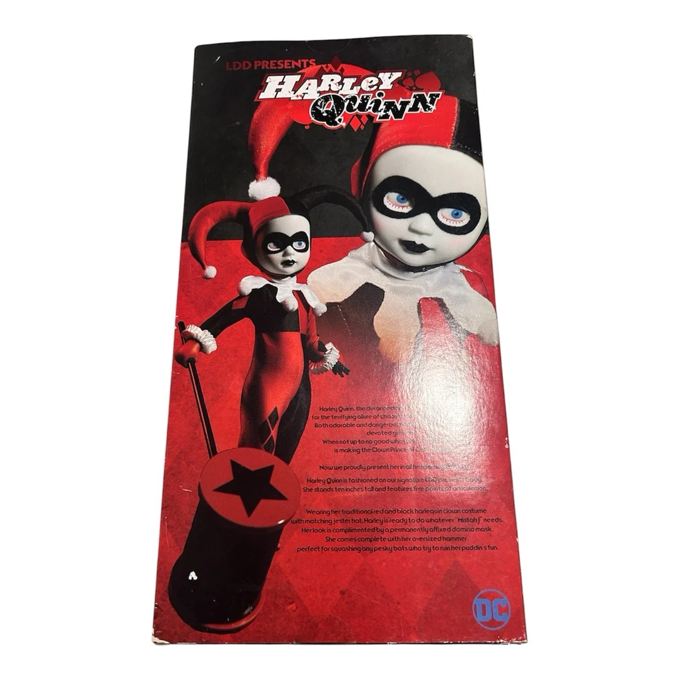 Figura Mezco Living Dead Dolls Presents DC Classic Harley Quinn 10" Foto 3 de 3