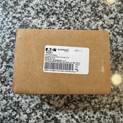 Eaton Bussmann 16325-1 Power Distribution Block 350A 600V AC, Black, 1 Pack