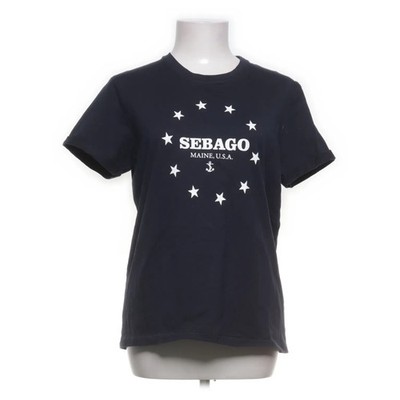 Sebago, T-shirt, Größe: M, Blau, Baumwolle, Print, Damen #kZ0