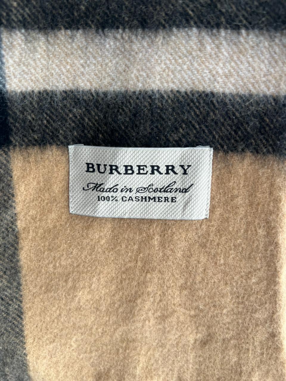 BURBERRY Beige Check Cashmere Scarf -3929522- | eBay