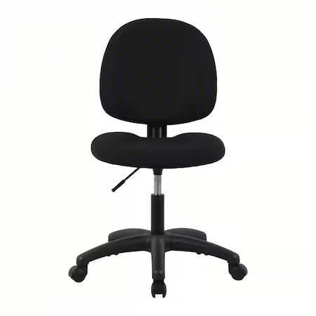 Task Chair, Armless, Black, Petite, 275 Lb,  830Kl4