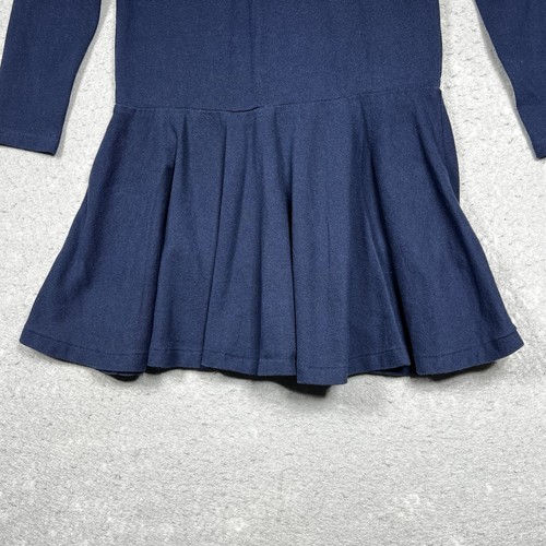 Polo Ralph Lauren Dress Kids Medium 8/10 Blue Cotton Polo Dress Preppy Tennis - Picture 3 of 10