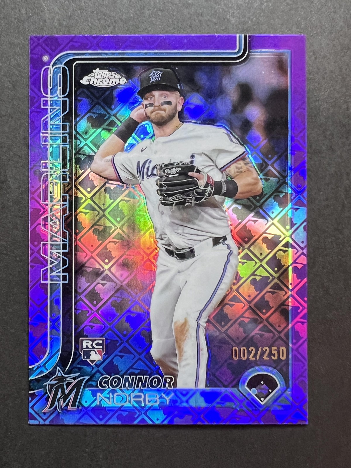 2025 Topps Chrome #199 Connor Norby Purple Refractors #/250