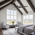 60" Modern Farmhouse Dimmable Ceiling Fan with LED Lights & Remote Control, Used — photo 3