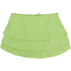 Athleta Swagger Ruffle Tiered Skort Size M Neon Green Athletic Golf Tennis Skirt
