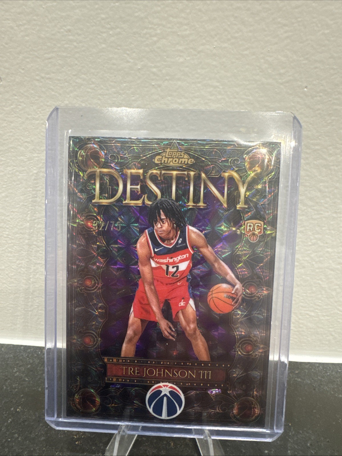 Tre Johnson III (RC) 2025-26 Topps Chrome Destiny Insert Purple Geometric 32/75
