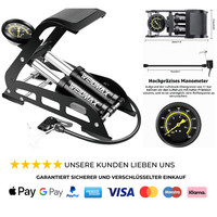 Doppelzylinder Fahrradpumpe Weidmax Luftpumpe Mit Manometer 11 Bar