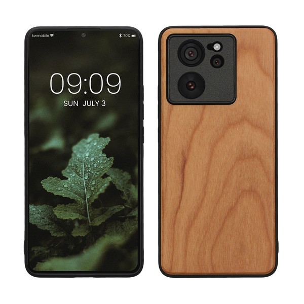 Holz SchutzhüLle FüR Xiaomi 13T 13T Pro Hardcase Tpu Bumper Kirschholz HüLle-image