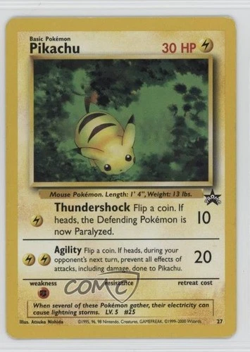 Pikachu (The Power of One) Pokemon WOTC Black Star Promo #27 1999