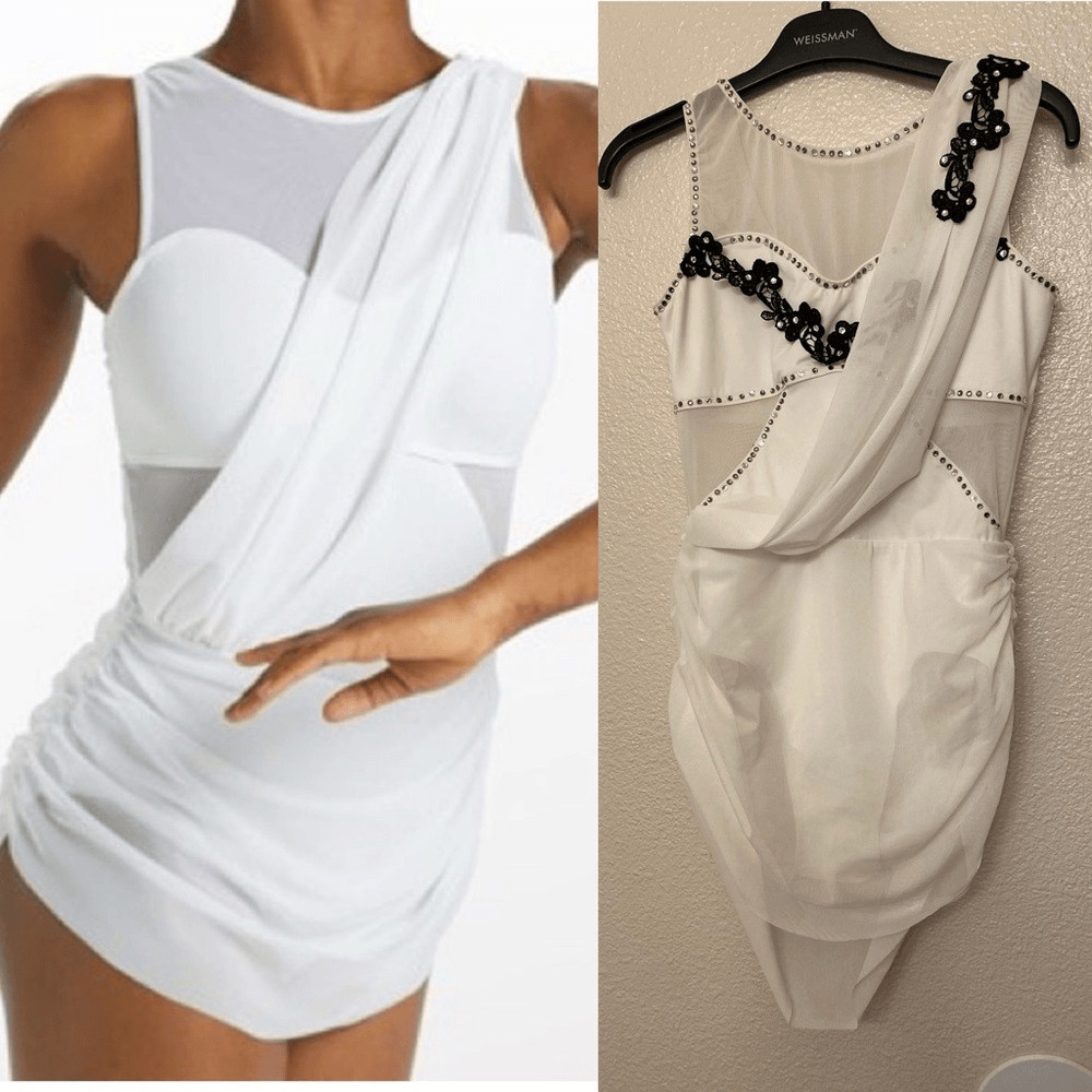 WEISSMAN Balera custom Dance white black Costume … - image 1