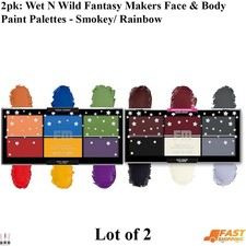 2 Pk: Wet N Wild Fantasy Makers Face Body Paint Palette - Smokey / Rainbow