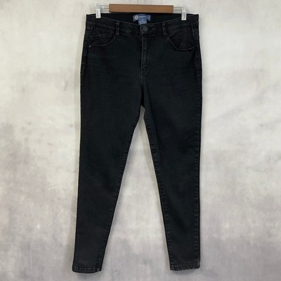 Democracy Ab solution Skinny Jeans Women 10 Black Stretch Minimalist Indie Ankle