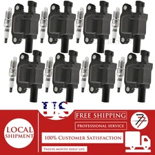 8pcs Ignition Coil and Spark Plug For 2008-2013 Chevrolet Express 1500 5.3L V8