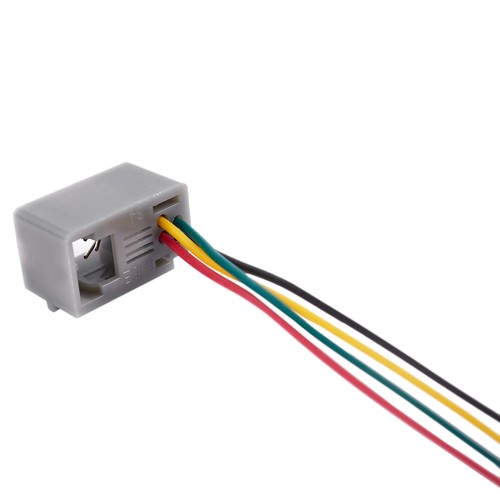 10 Pcs 616E 4P4C RJ9 Female Telephone Connector Adapter w 4 Wires 8cm N7Z93685 - Afbeelding 7 van 8
