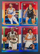 2025-26 Topps Chrome Basketball RED WHITE BLUE REFRACTORS You Pick - 2 Card Min.