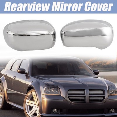 Chrome View Side Mirror Cover Cap For 2005-10 Chrysler 300C Dodge Magnum Charger