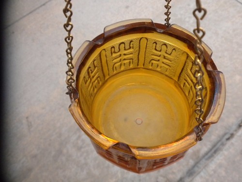 Vintage Princess House Hanging Planter Amber Color - Picture 11 of 17