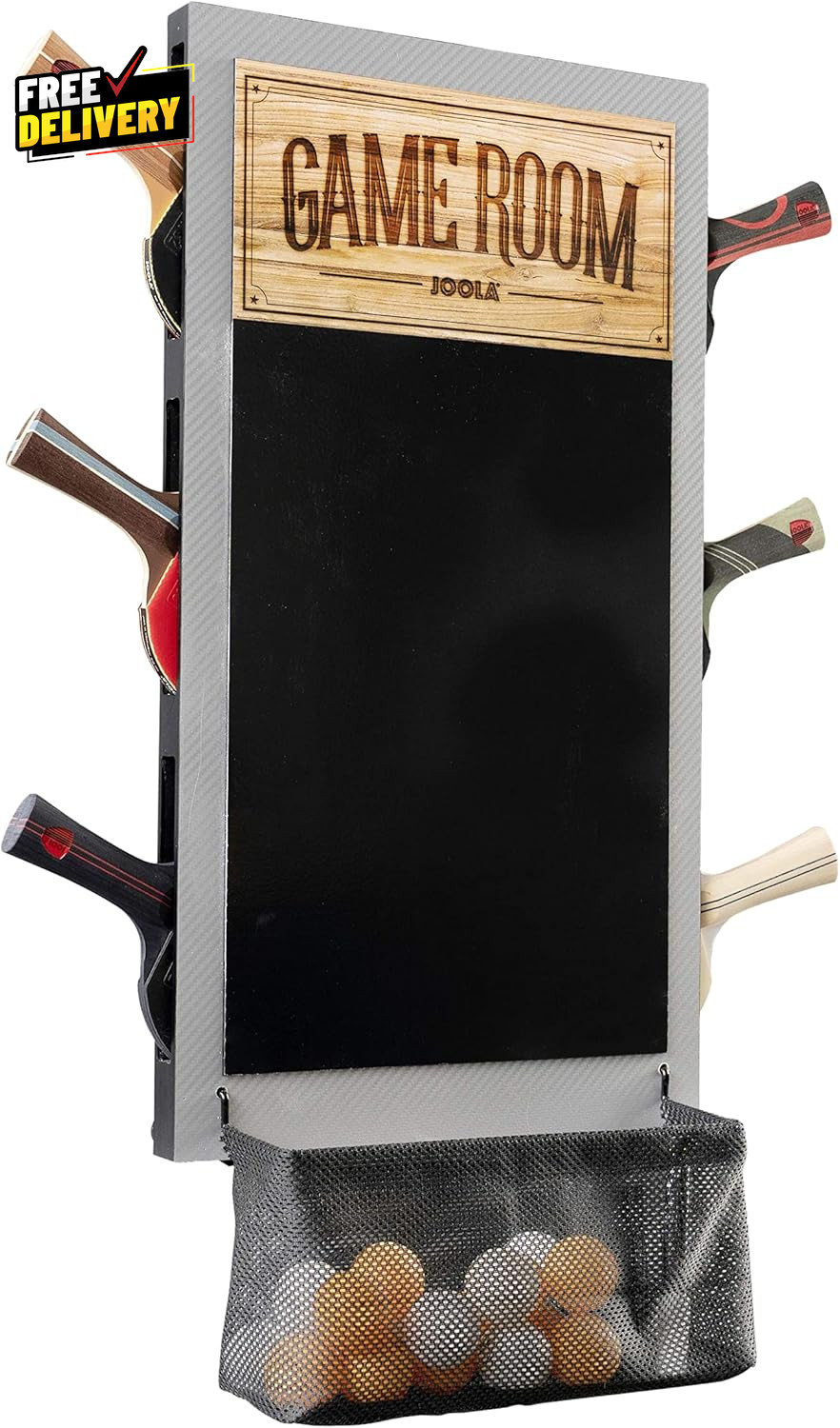 Game Room Organizer with Ping Pong Paddle Holder Table Tenni