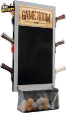 Game Room Organizer with Ping Pong Paddle Holder Table Tennis Ball Basket Sc....