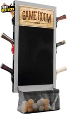 Game Room Organizer with Ping Pong Paddle Holder Table Tennis Ball Basket Sc....