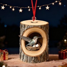 Forest Animal Acorn Ornament-Cozy Forest Christmas Ornament,2D Acrylic Hang V2F9