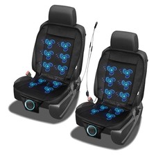 ZONE TECH COOLING CAR SEAT COVER, 12V CAR SEAT COOLING PAD SE0099 - BLACK