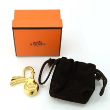 HERMES Cadena Padlock Shooting Star 1999 Lock Bag Charm Gold