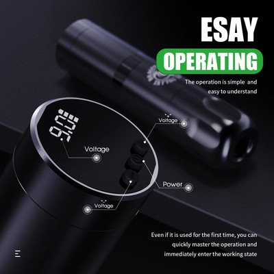 DragonhawkX20 Wireless Tattoo Pen Maschine Akku mit 1500mAh LED Display.