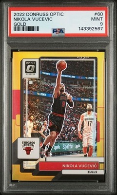 2022-23 Panini Donruss Optic #60 Nikola Vucevic Gold Prizm 9/10 jersey number ￼