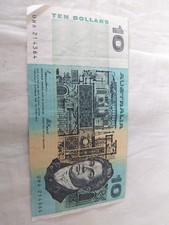 1985 $10 Johnston Fraser  Australian Banknote  UHA Prefix