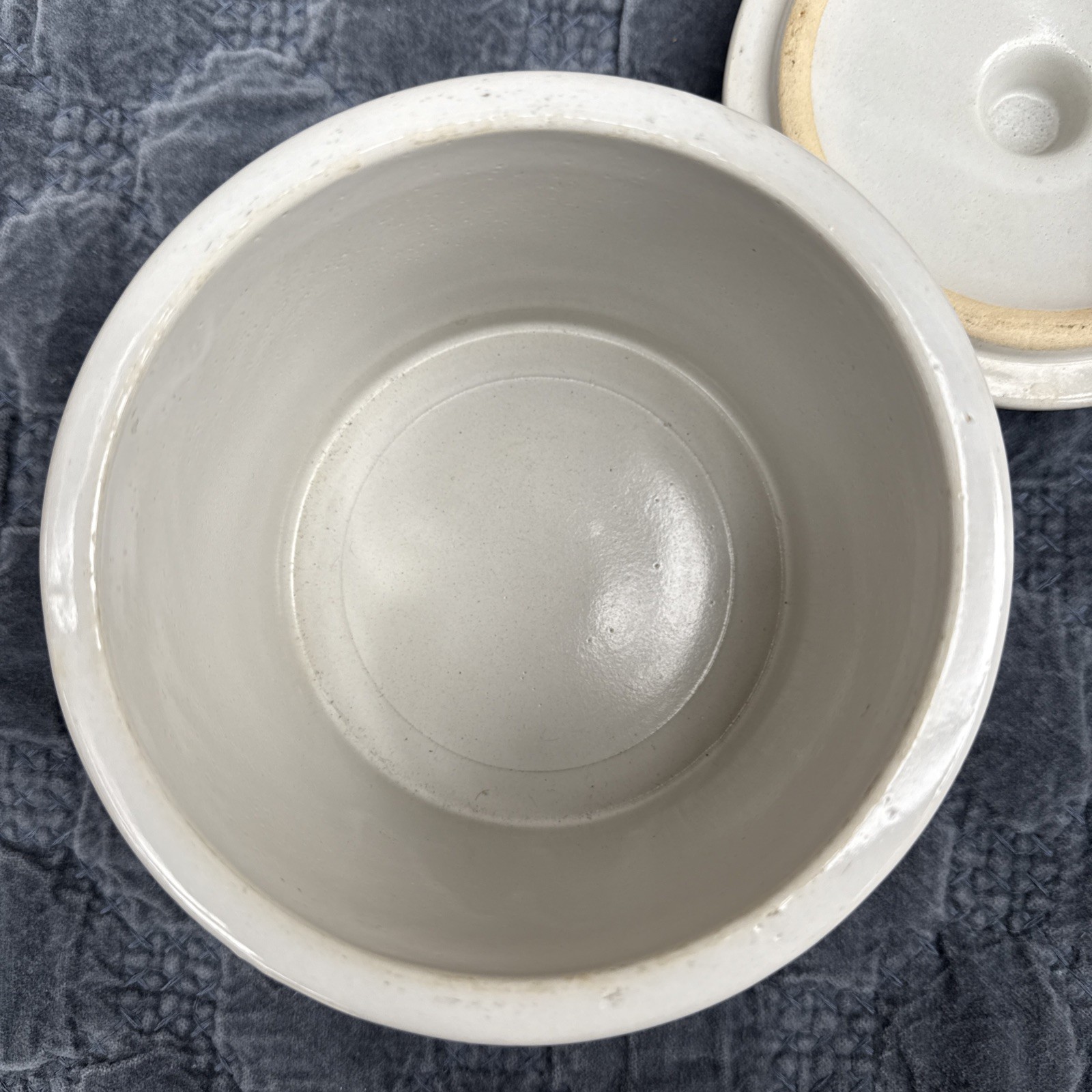 Vintage Grommes & Ullrich Court House Square Chicago 1846 Stoneware Crock w/Lid