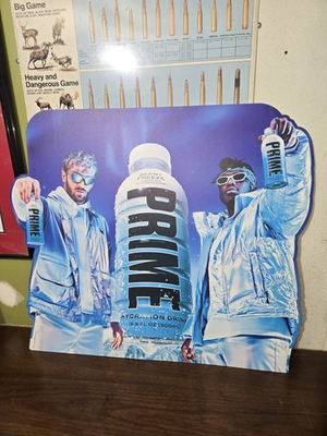 #ad PRIME ENERGY LOGAN PAUL X KSI WINDOW DISPLAY CARDBOARD CUTTOUT 32quot; X 27quot; $99.95
