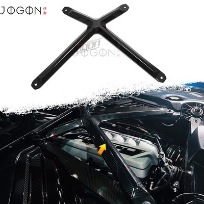 Real Carbon Fiber Engine X Tower Brace For Corvette C8 Stingray Coupe 3LT 20-25