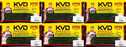 (LOT OF 6) STRIKE KING KVD OCHO 6" OCHO6-16 WATERMELON SEED CP1418