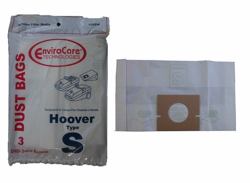 3 Hoover Type S Canister Vacuum Bags 