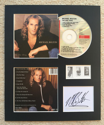 MICHAEL BOLTON - Signed Autographed - THE ONE THING - Album Display